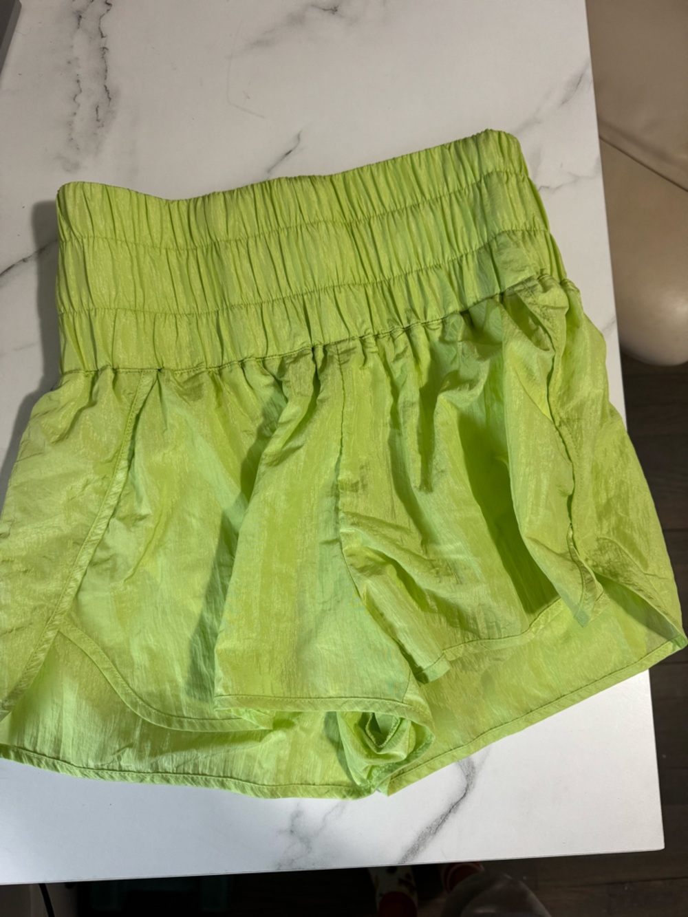 Women’s Lime Green shorts (not sure if free people)